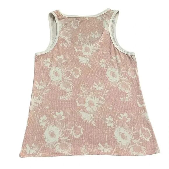 Lucky Brand Floral Tank Top Womens Large Pink White Stretch Soft Boho Hippie  XS - Picture 5 of 7
